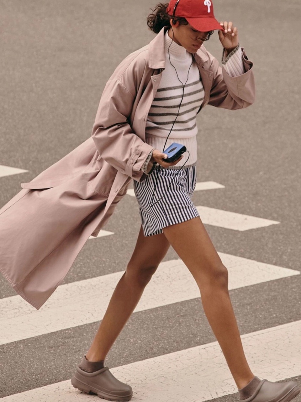 Anthropologie Mauve Trench Coat Lightweight Long Jacket Chic Minimalist. Size M - Picture 11 of 11